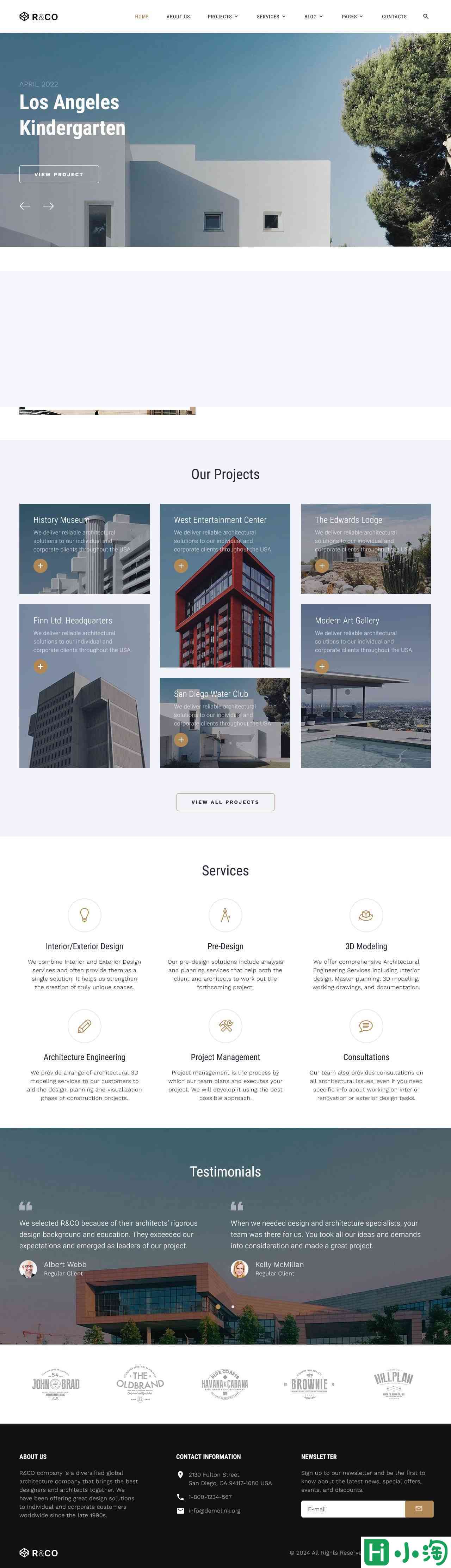 精英建筑设计服务展示官网模板-PC预览